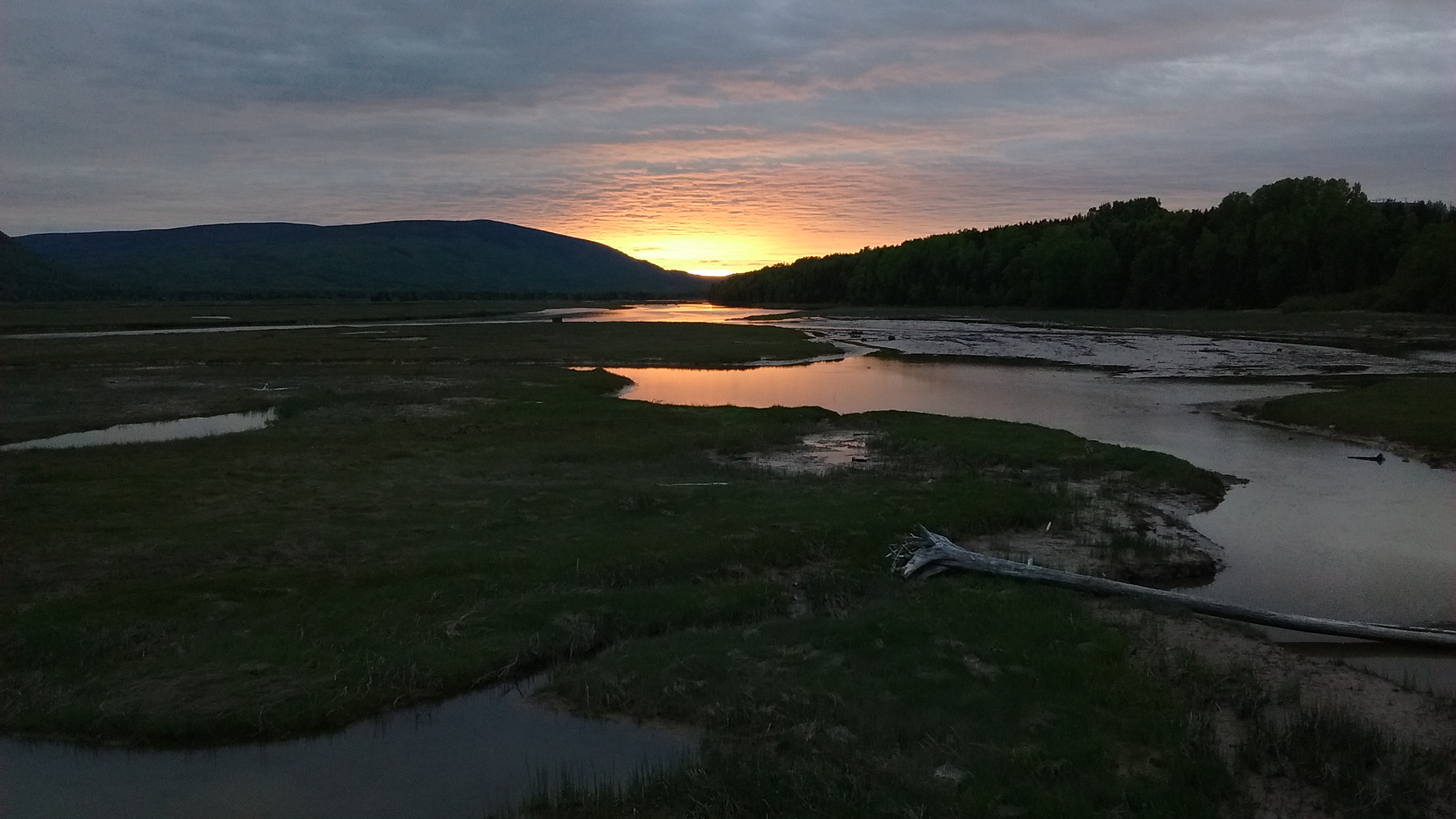 Coucher de soleil près de Gaspé.