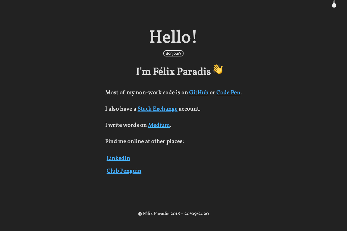 Screenshot of v2.felixparadis.com